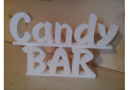 Надпись "Candy BAR" из пенопласта