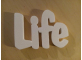 Слово "Life" из пенопласта