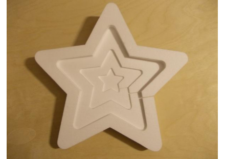 Комплект звёзд (4 шт) из пенопласта