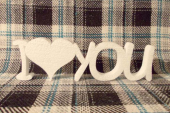 Надпись "I love you" из пенопласта Надпись "I love you" из пенопласта