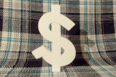 Символ $ из пенопласта