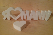 Надпись "Я люблю маму" из пенопласта Надпись "Я люблю маму" из пенопласта