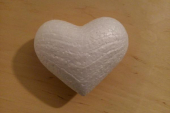 Сердце объёмное 10см из пенопласта Сердце объёмное 10см из пенопласта