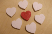 Набор сердец 5 см (10 шт) из пенопласта Набор сердец 5 см (10 шт) из пенопласта