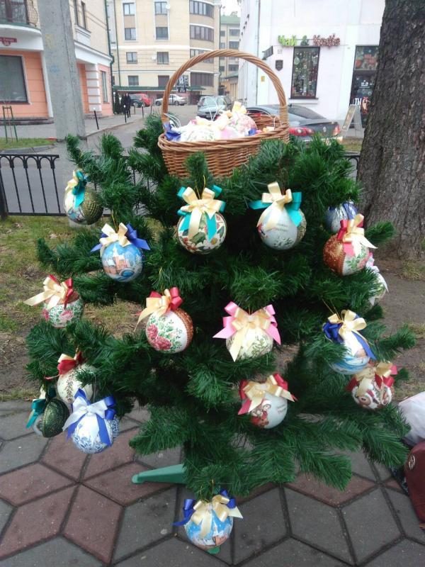 Новогодние шары для украшения ёлки от Веренич Ольги (Брест)
