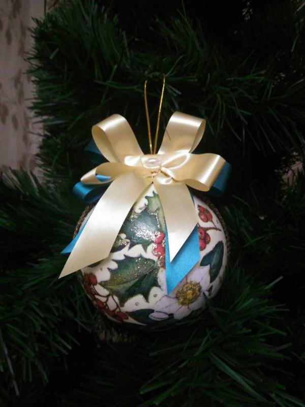 Новогодние шары для украшения ёлки от Веренич Ольги (Брест)